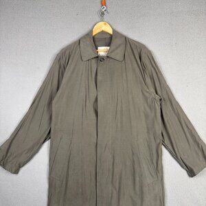 Vintage London Fog Rain Coat Men Size S Olive Travelers Lightweight Packable NWT